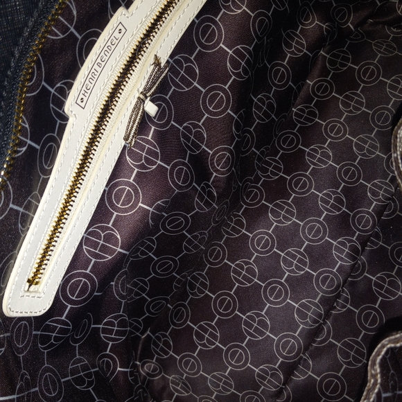 Henri Bendel Large Black Leather Satchel Shoulder Bag Purse Preowned. W/ dustbag - Picture 9 of 13